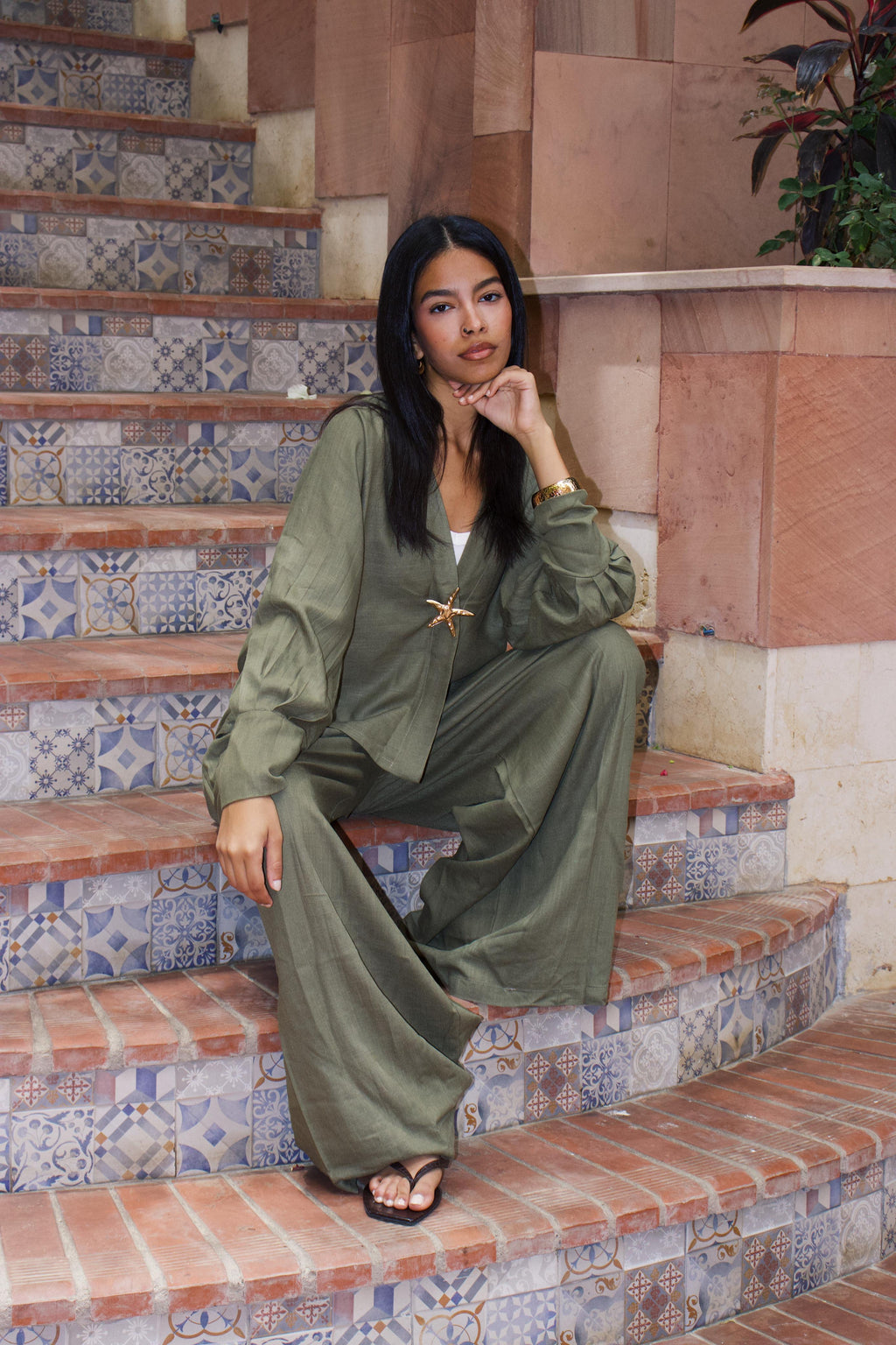 LINEN SET - KHAKI