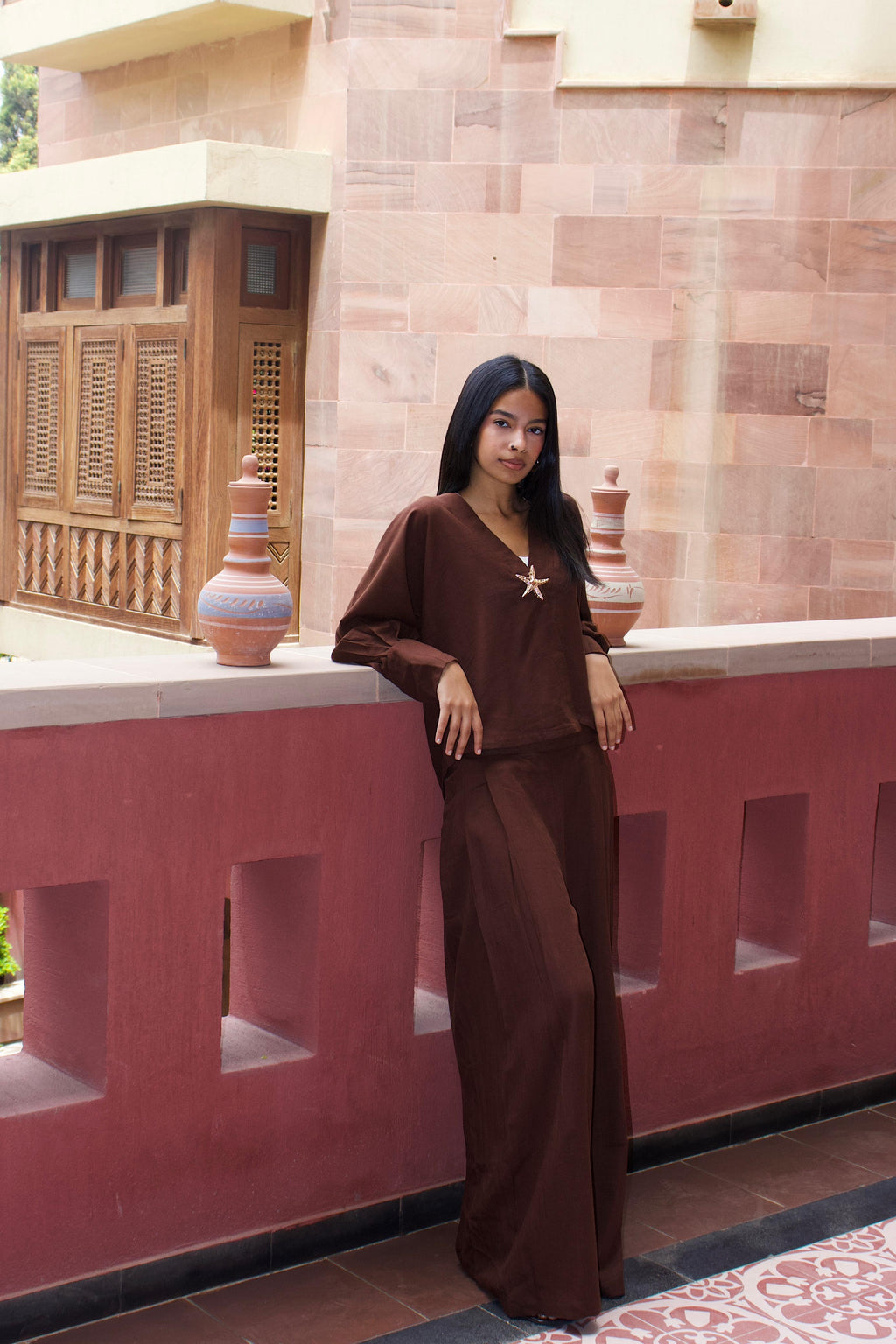 LINEN SET - BROWN