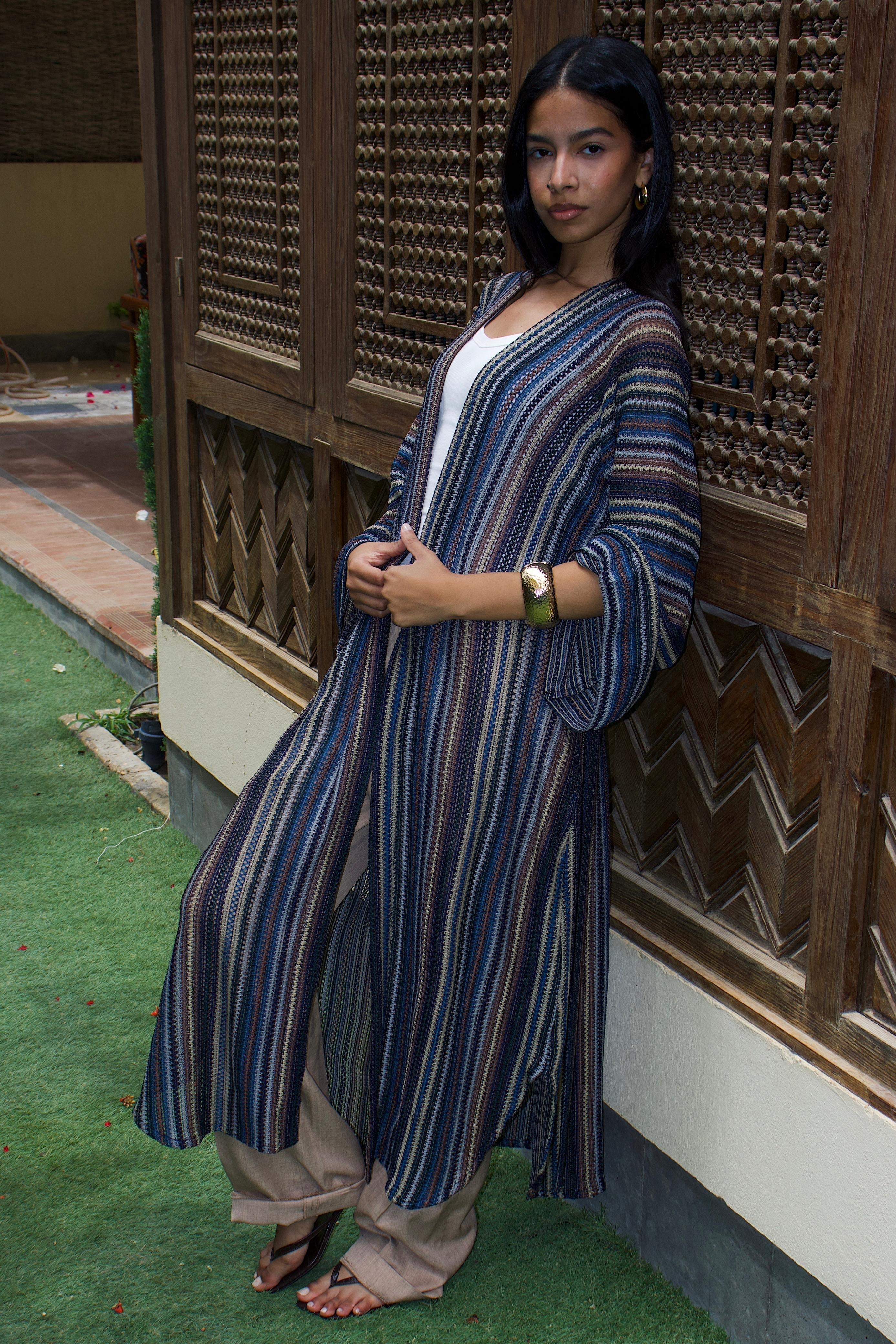 CROCHET CARDIGAN - BLUE