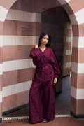FLOWER SET - BURGUNDY